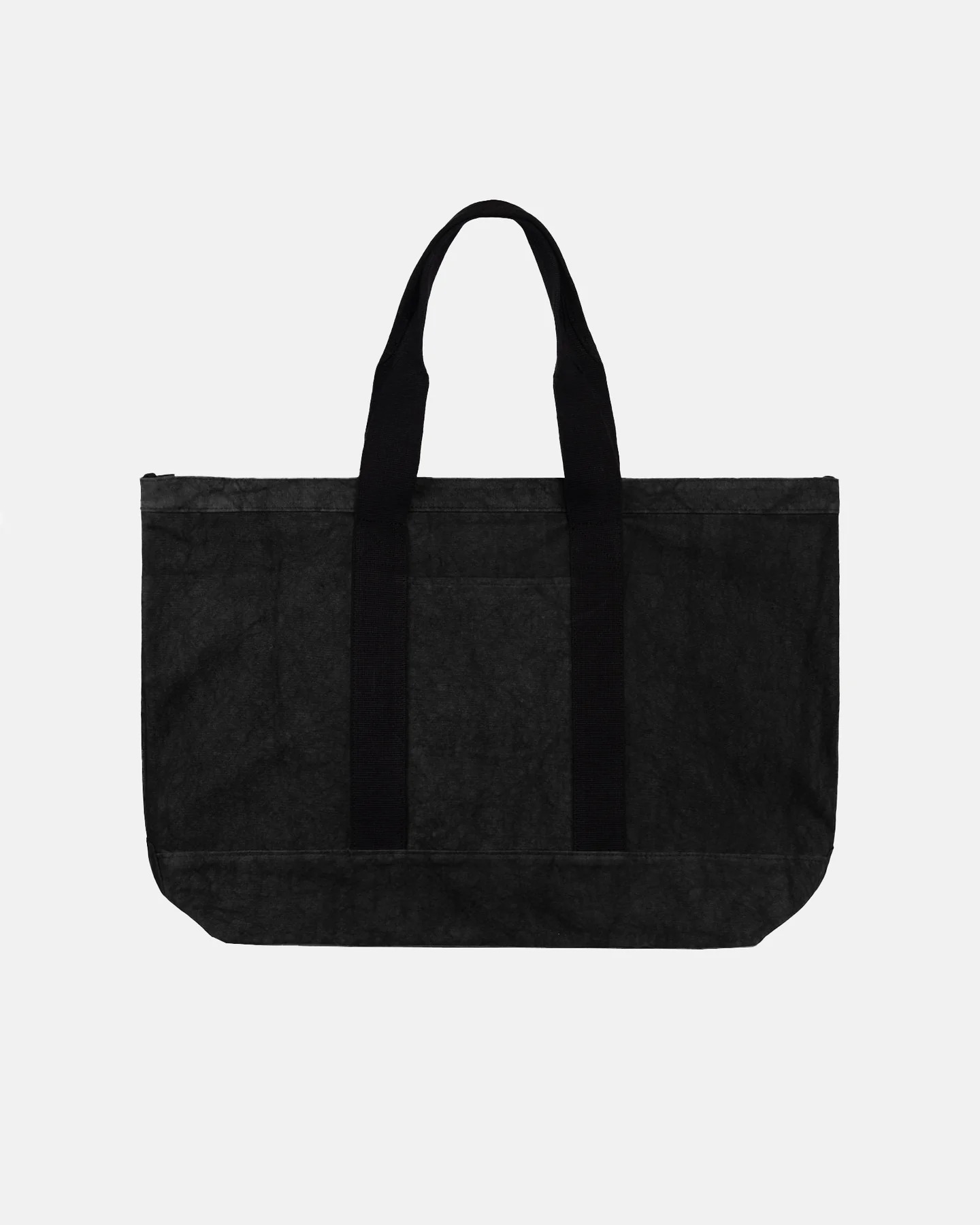 STUSSY CANVAS EXTRA LARGE TOTE BAG - BLACK