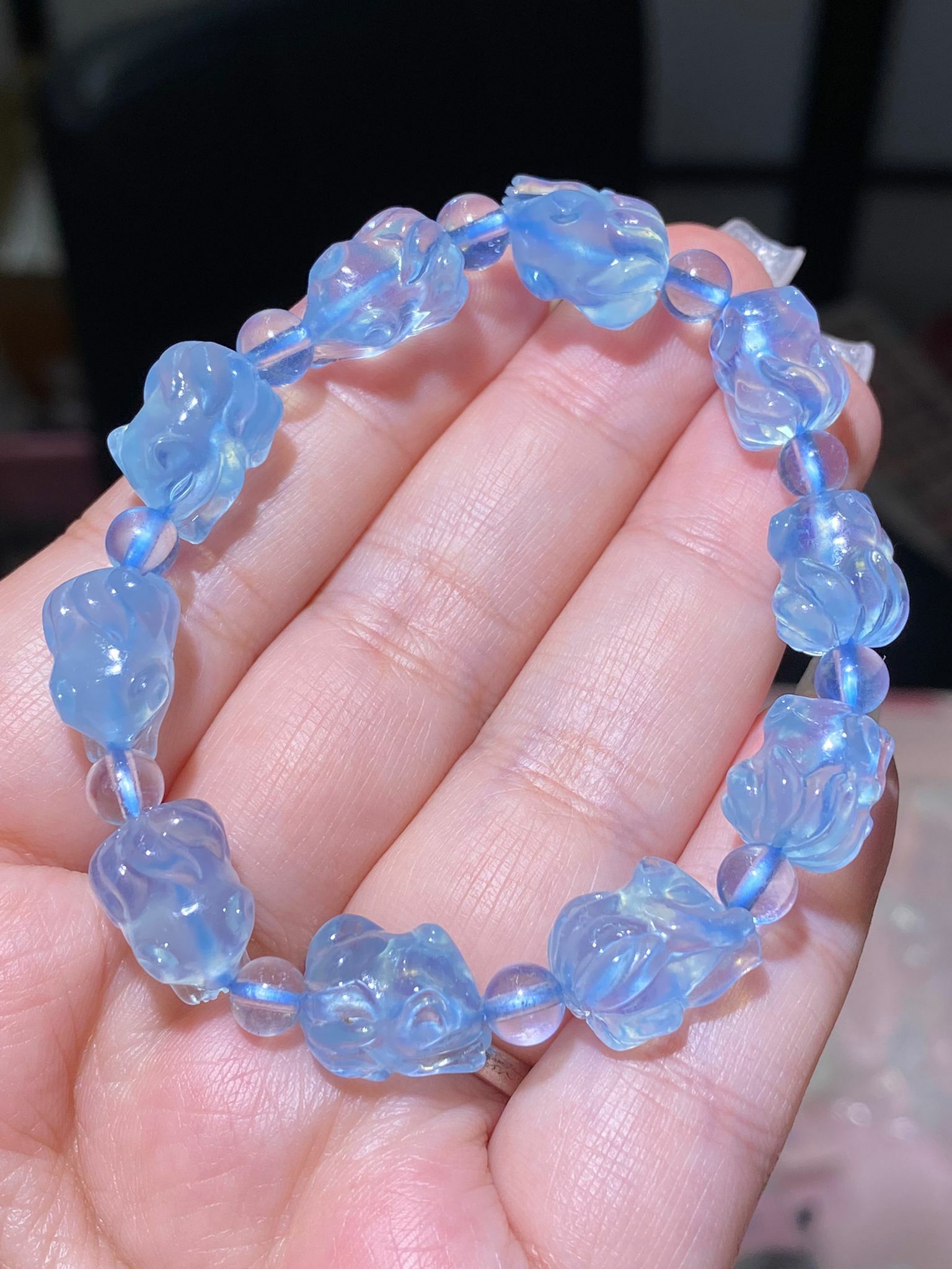 海藍寶趴趴九尾狐手串