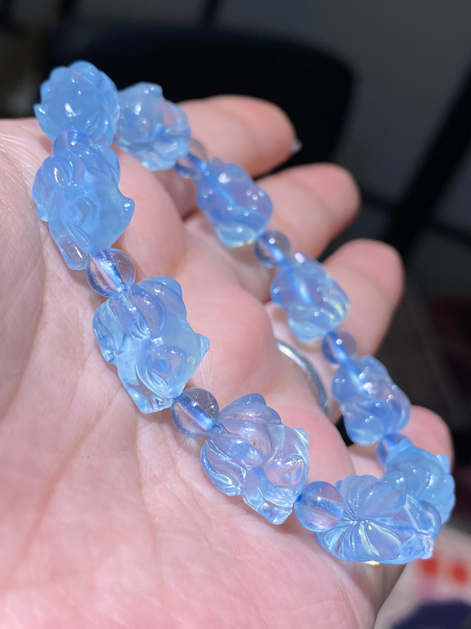 海藍寶趴趴九尾狐手串