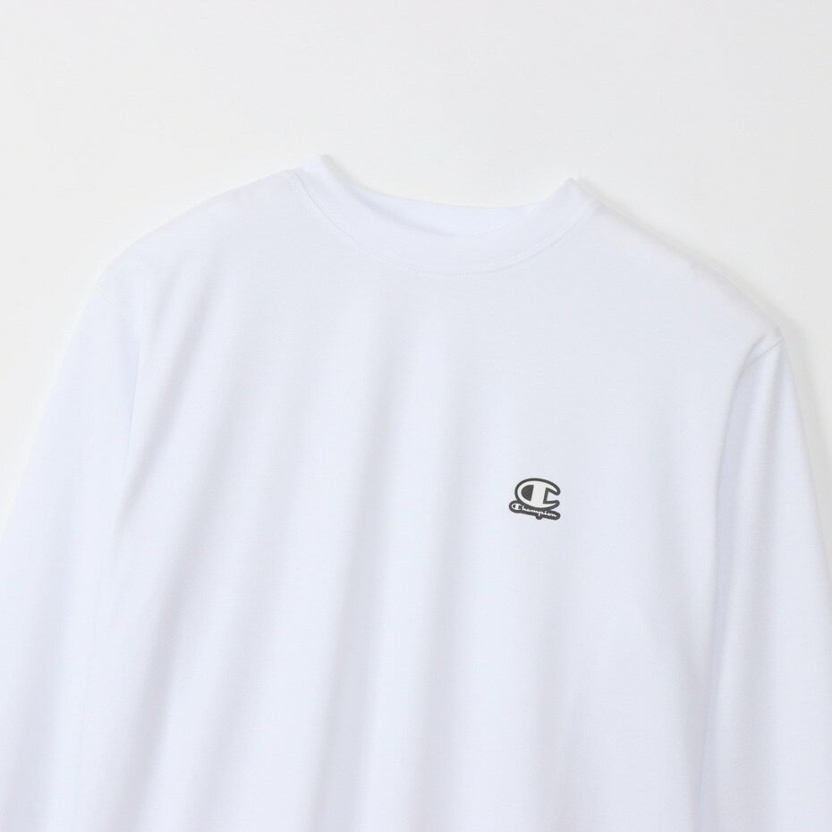 男款-SPORTS 簡約素色快乾長袖TEE-白色（C3-YS405-010）