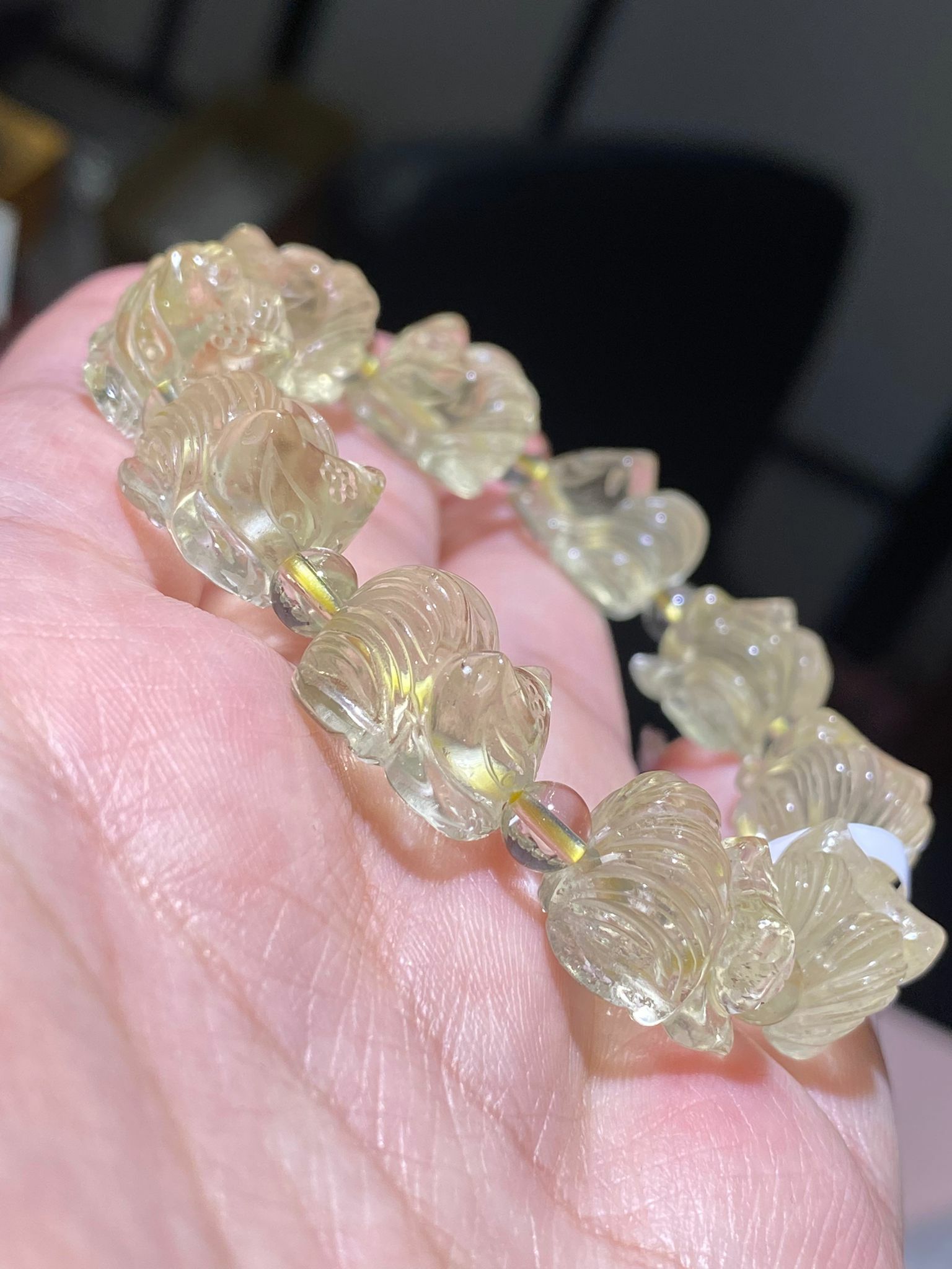 利比亞黃隕趴趴九尾狐手串