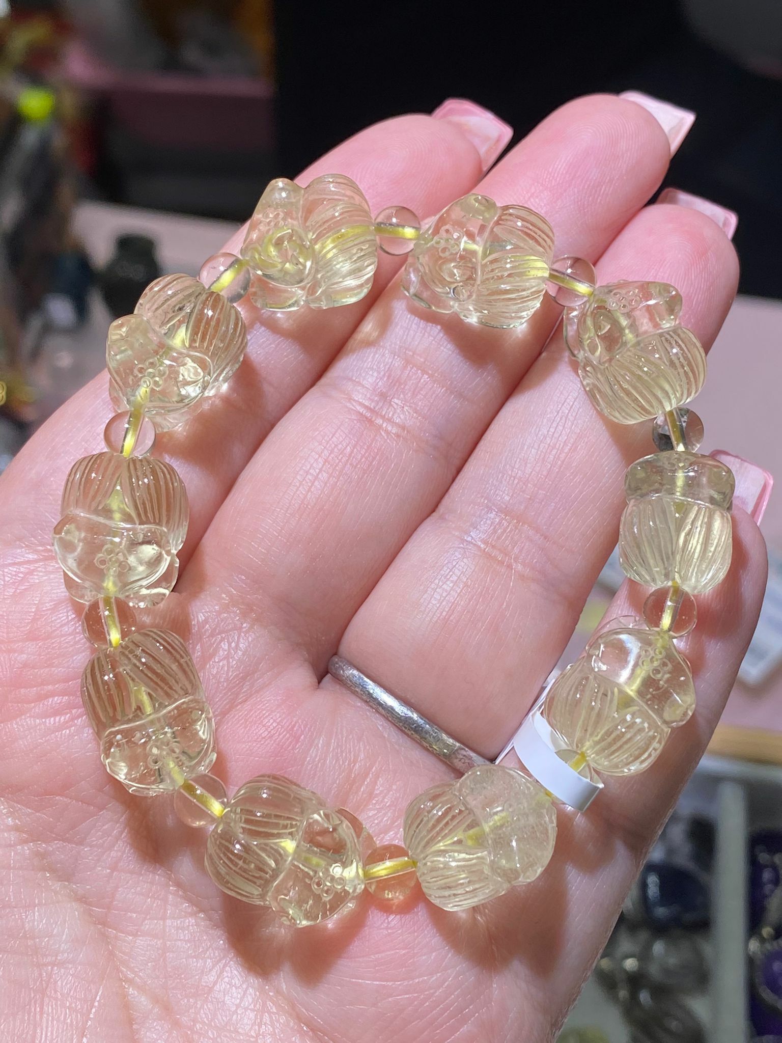 利比亞黃隕趴趴九尾狐手串