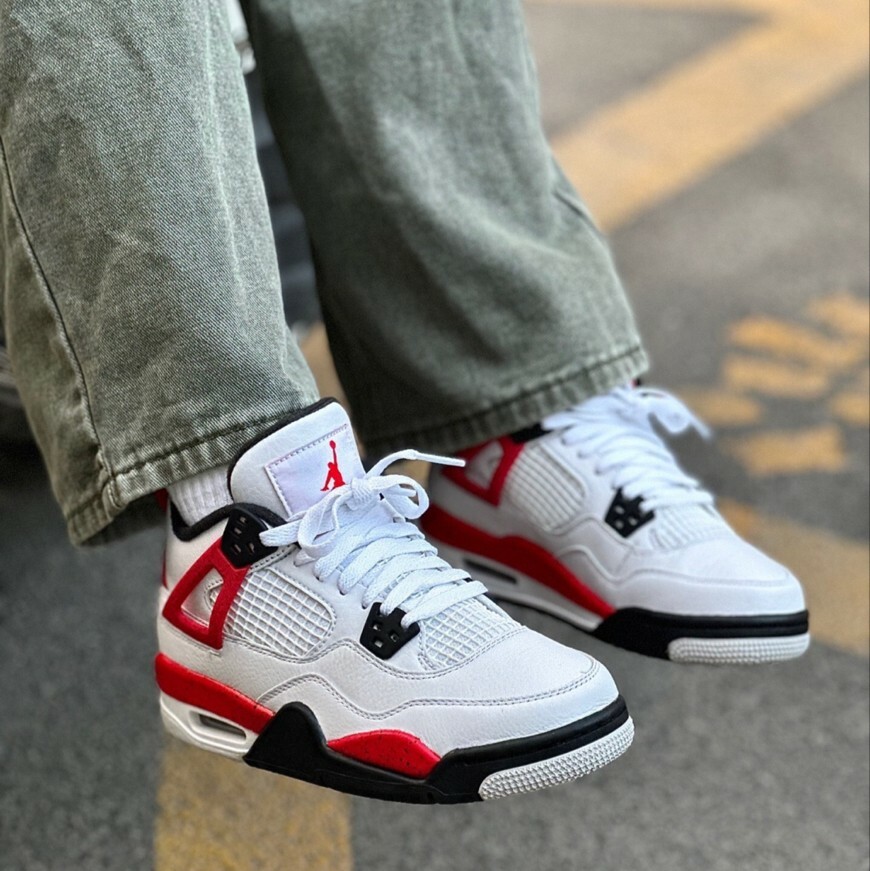 Nike Air Jordan 4 Retro Red Cement 白紅黑 高筒籃球鞋