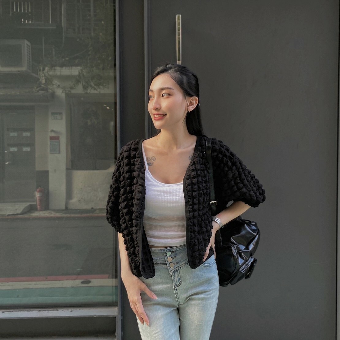 可愛泡泡澎袖外套/二色