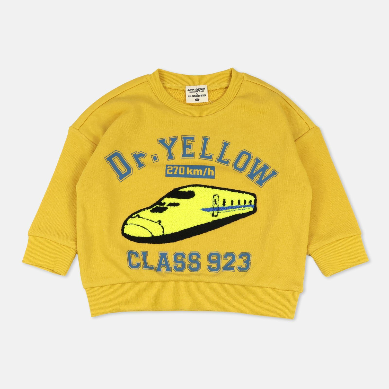Chil2 新幹線長袖毛絨印花珠地衛衣 - Dr Yellow