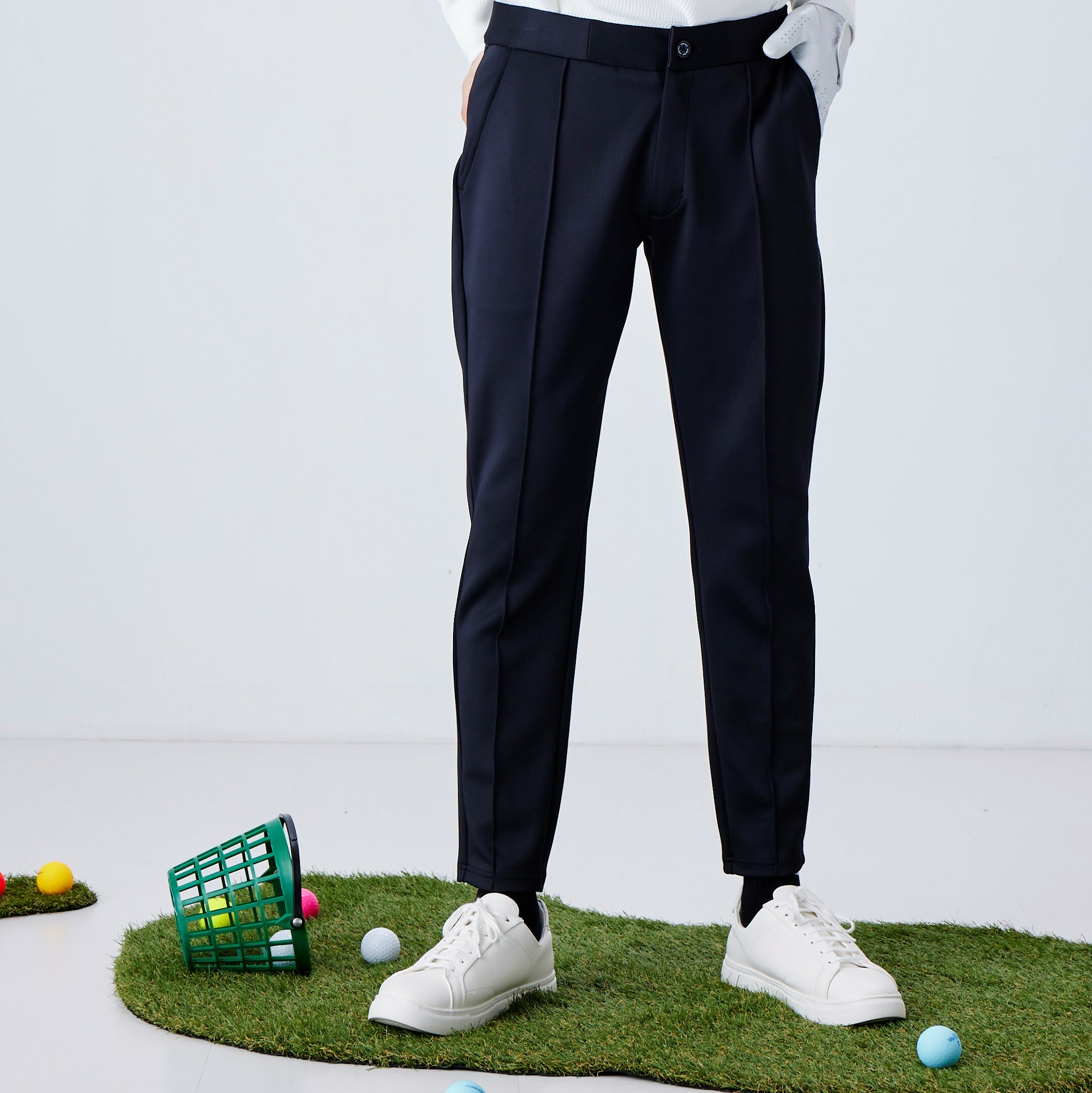 男士-彈力錐形長褲