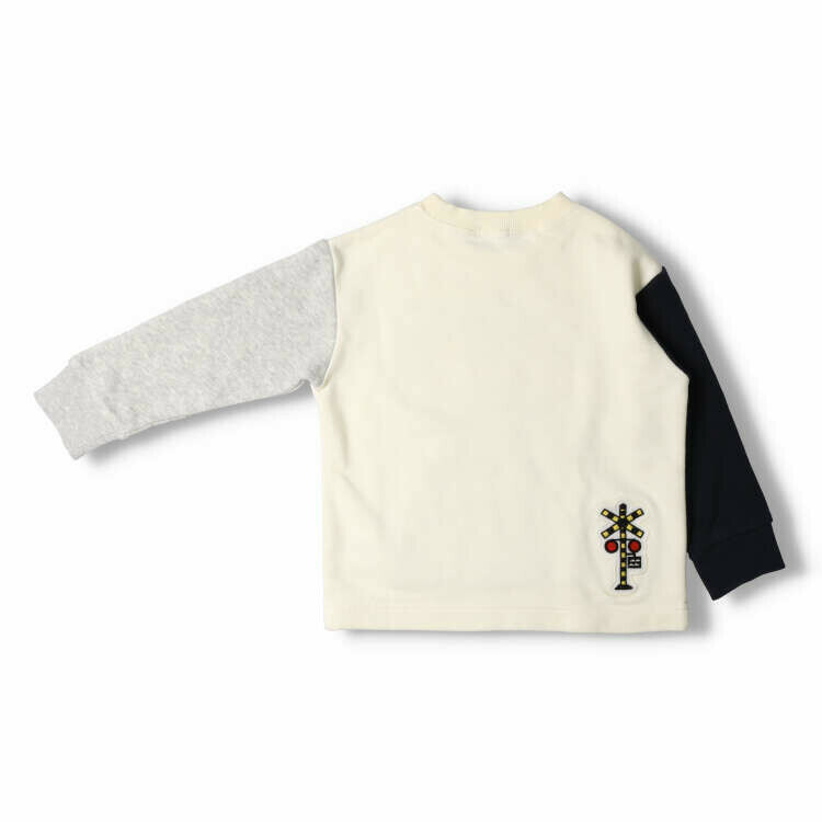 Moujonjon 新幹線火車印花珠地有袋衛衣 - 白色