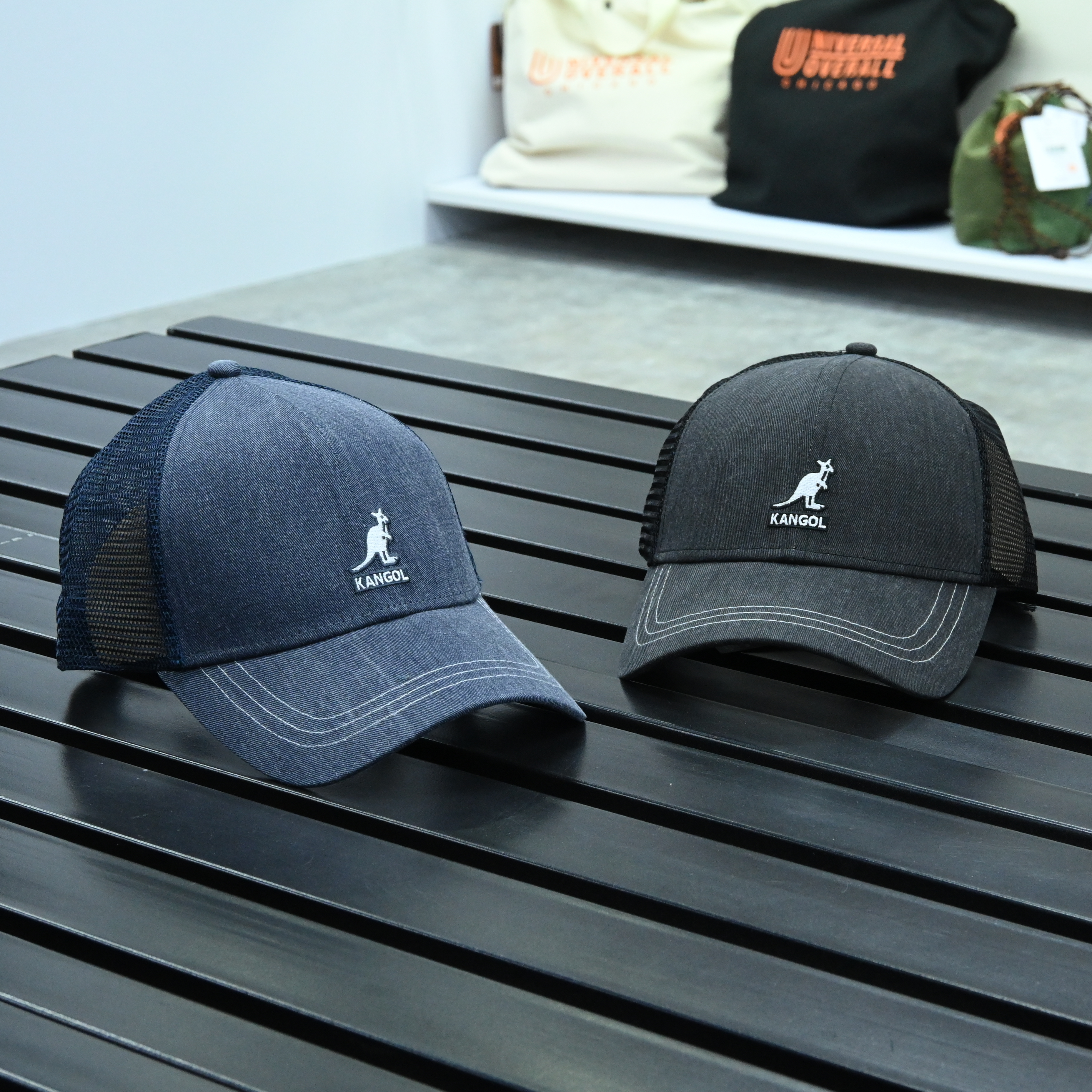 Kangol Jp Exclusive Distressed Cotton Mesh Cap