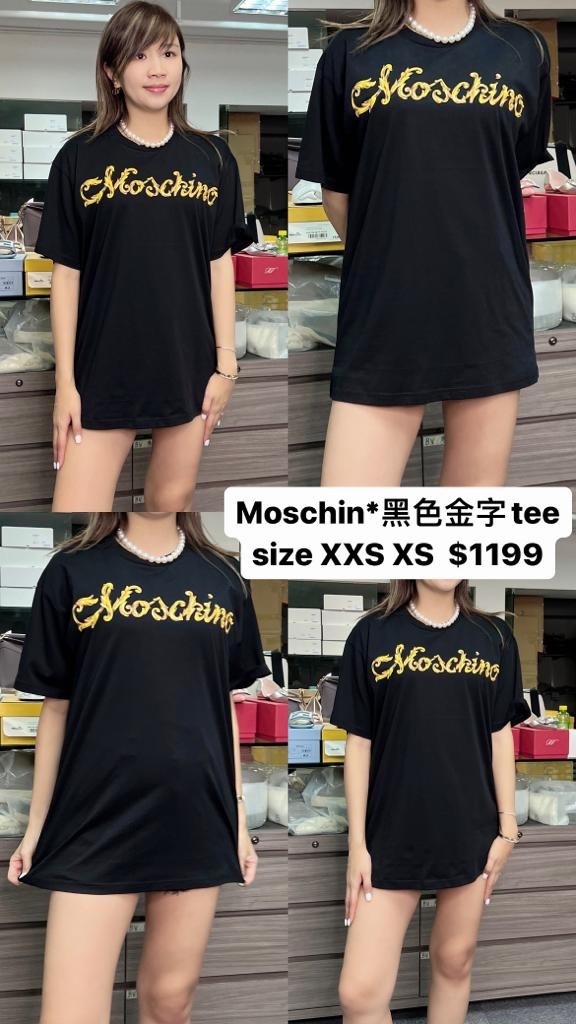 Moschino 黑色金字TEE -M