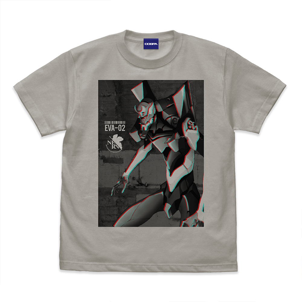 Cospa 0707  EVANGELION ｴｳﾞｧ2号機 ｴﾌｪｸﾄﾋﾞｼﾞｭｱﾙTｼｬﾂ/LIGHT GRAY
