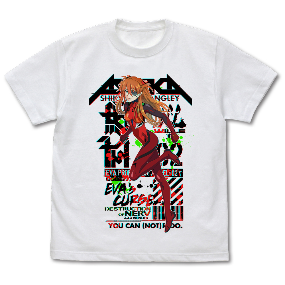 Cospa 0707 EVANGELION 式波 ｱｽｶ ﾗﾝｸﾞﾚｰ ﾌﾙｶﾗｰTｼｬﾂ/白色