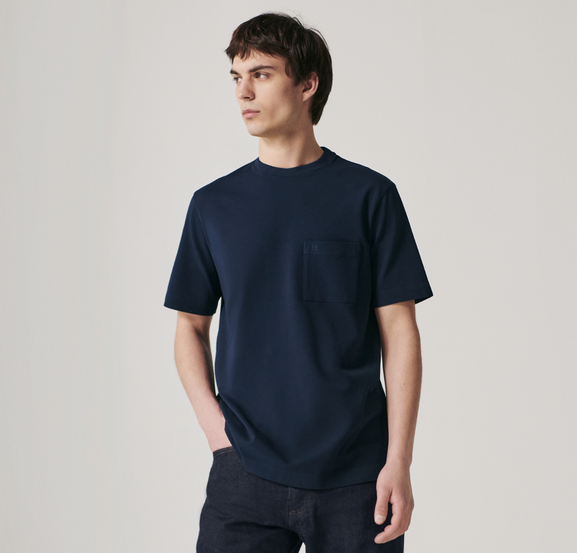 Hermes "H" embroidered T-shirt