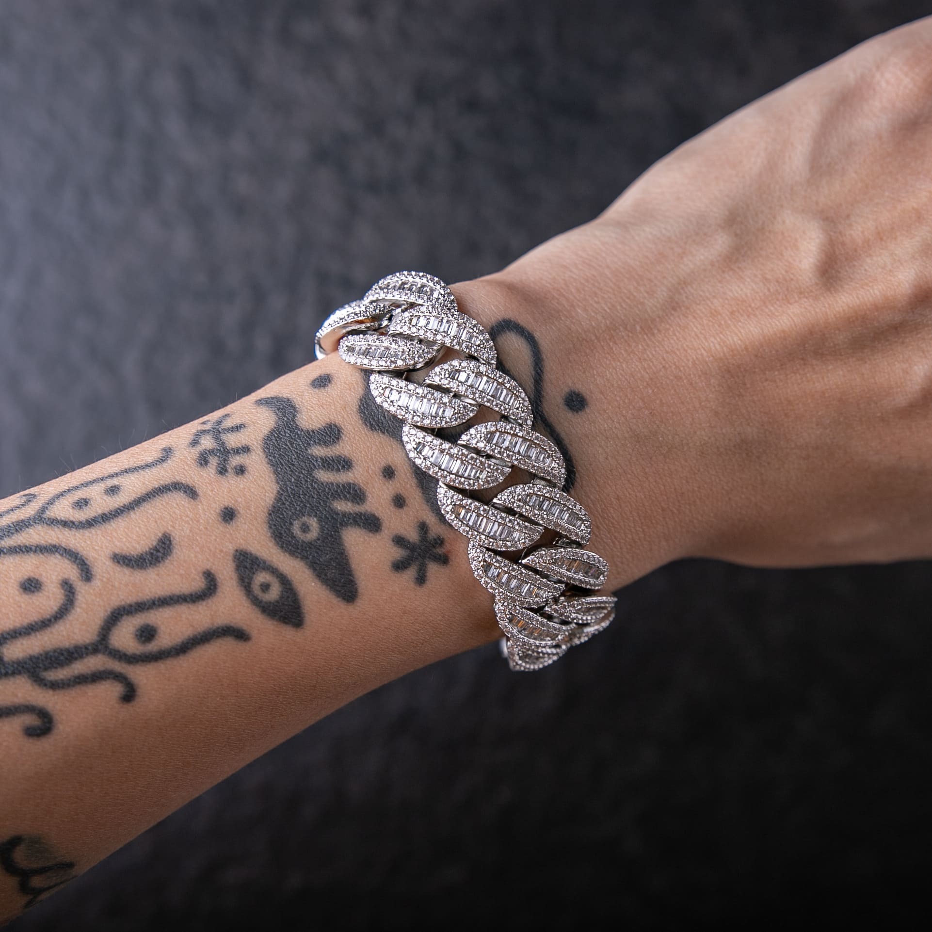 20mmT方混鑲邁阿密古巴手鍊