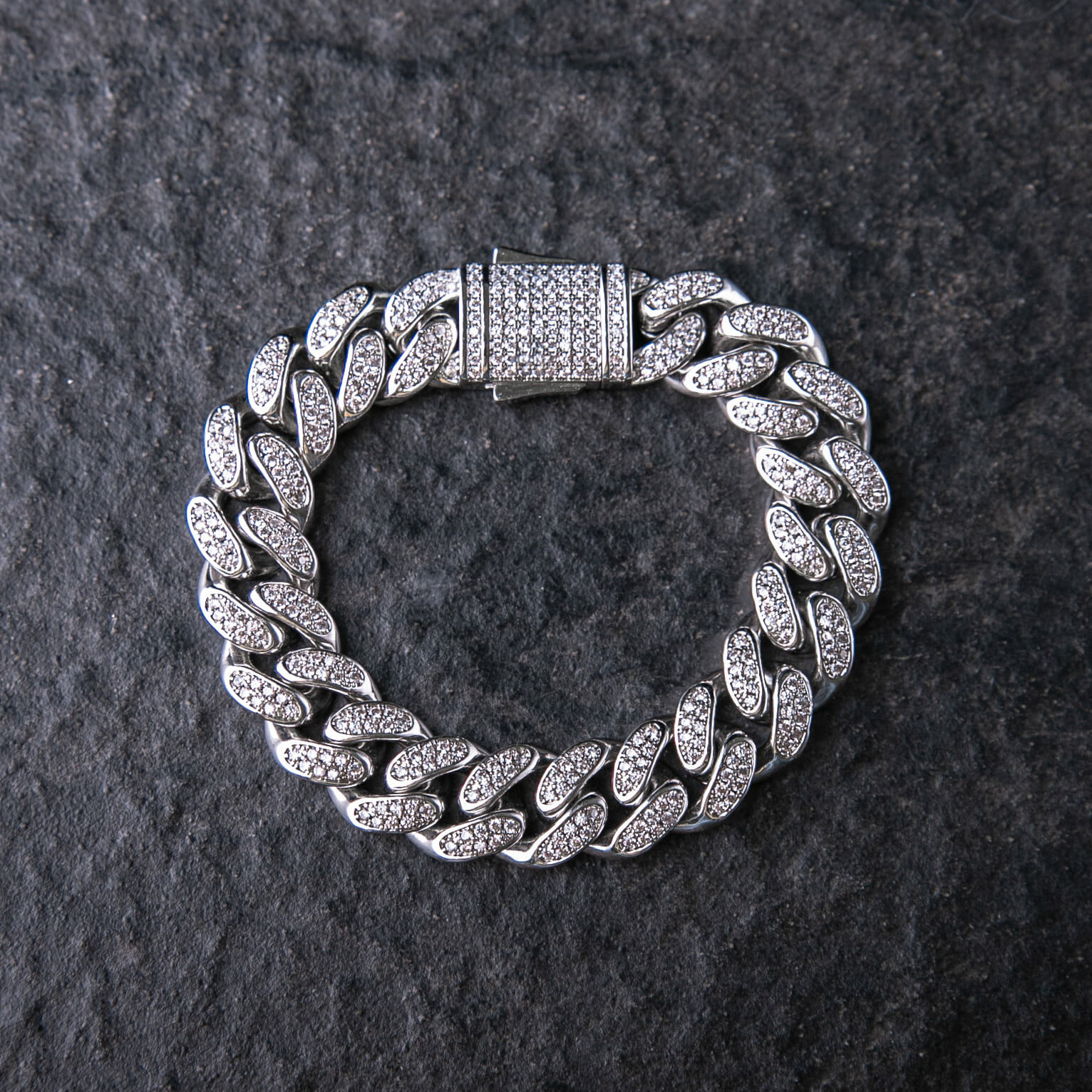 12mm滿鑲邁阿密古巴手鍊