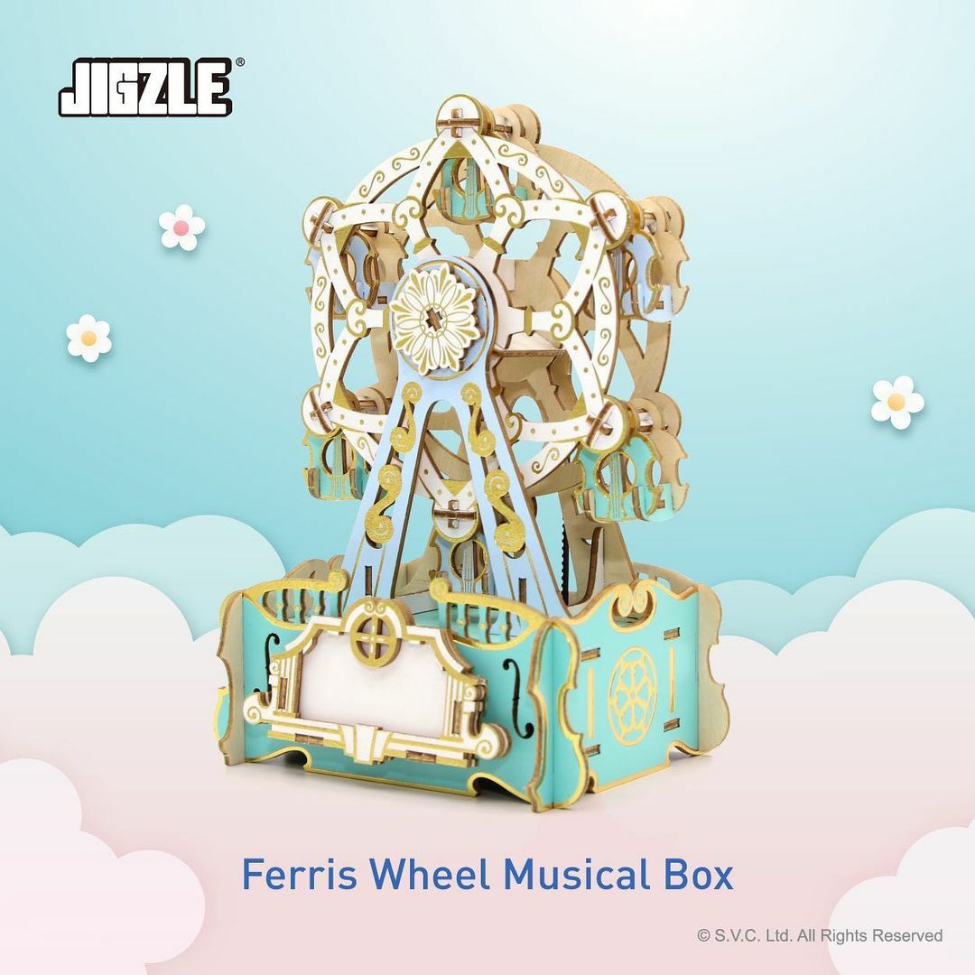 JIGZLE (E) 3D PLYWOOD PUZZLE - Musical Box: Ferris Wheel