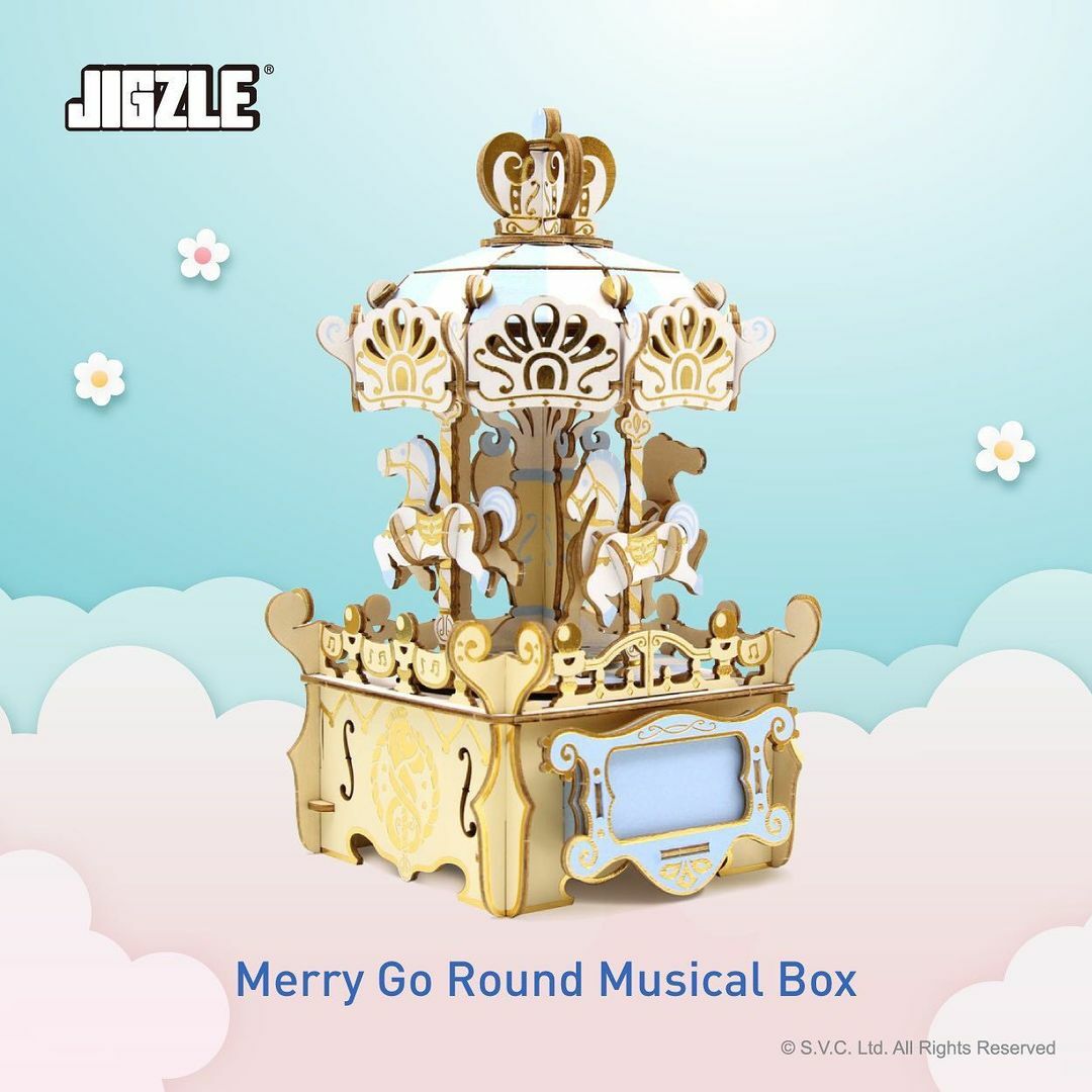 Jigzle 3D Puzzle - Musical Box：Merry-go-round