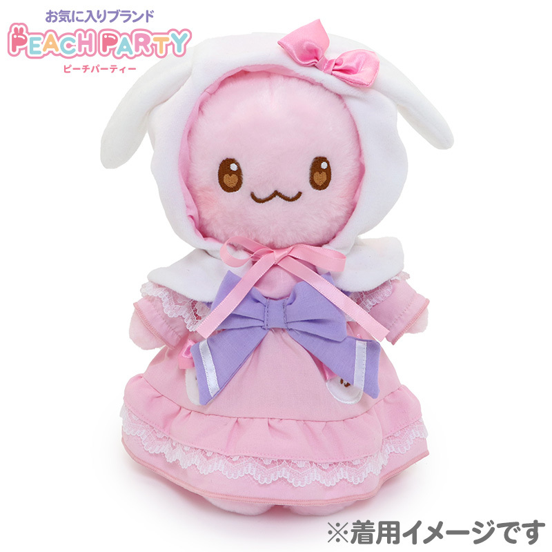 Usamomo萌兔桃桃-更衣衣服 水手連身裙兔耳帽  S(22cm用)/M(33cm用)