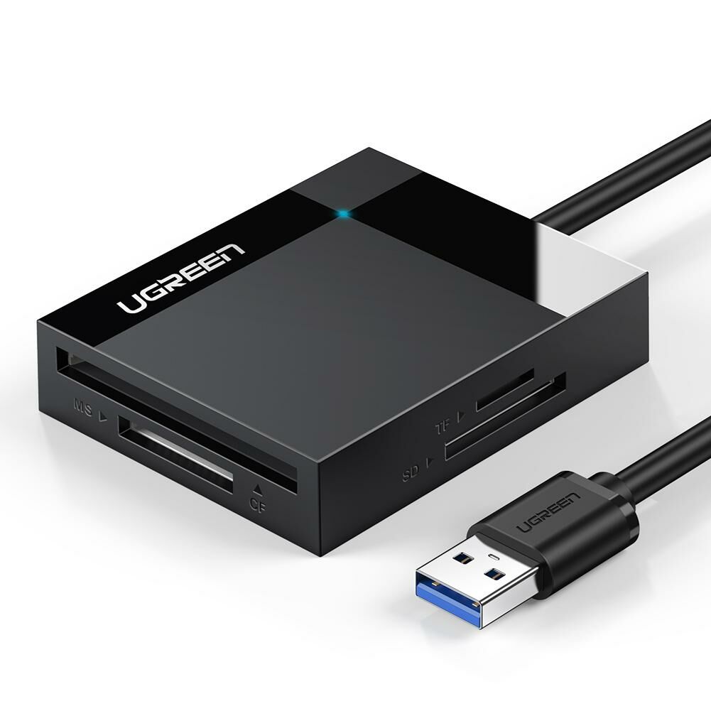 UGREEN - 30333 USB 3.0 5Gbps 高速讀咭器 支持: SD/TF/CF/MS (多讀)