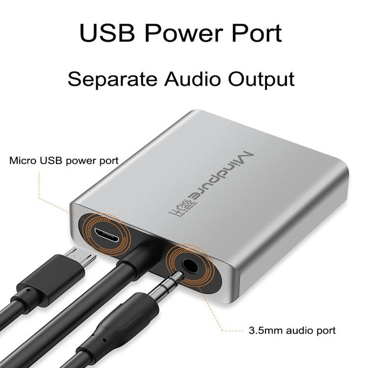 Mindpure VGA 轉 HDMI 轉換器帶音頻輸入