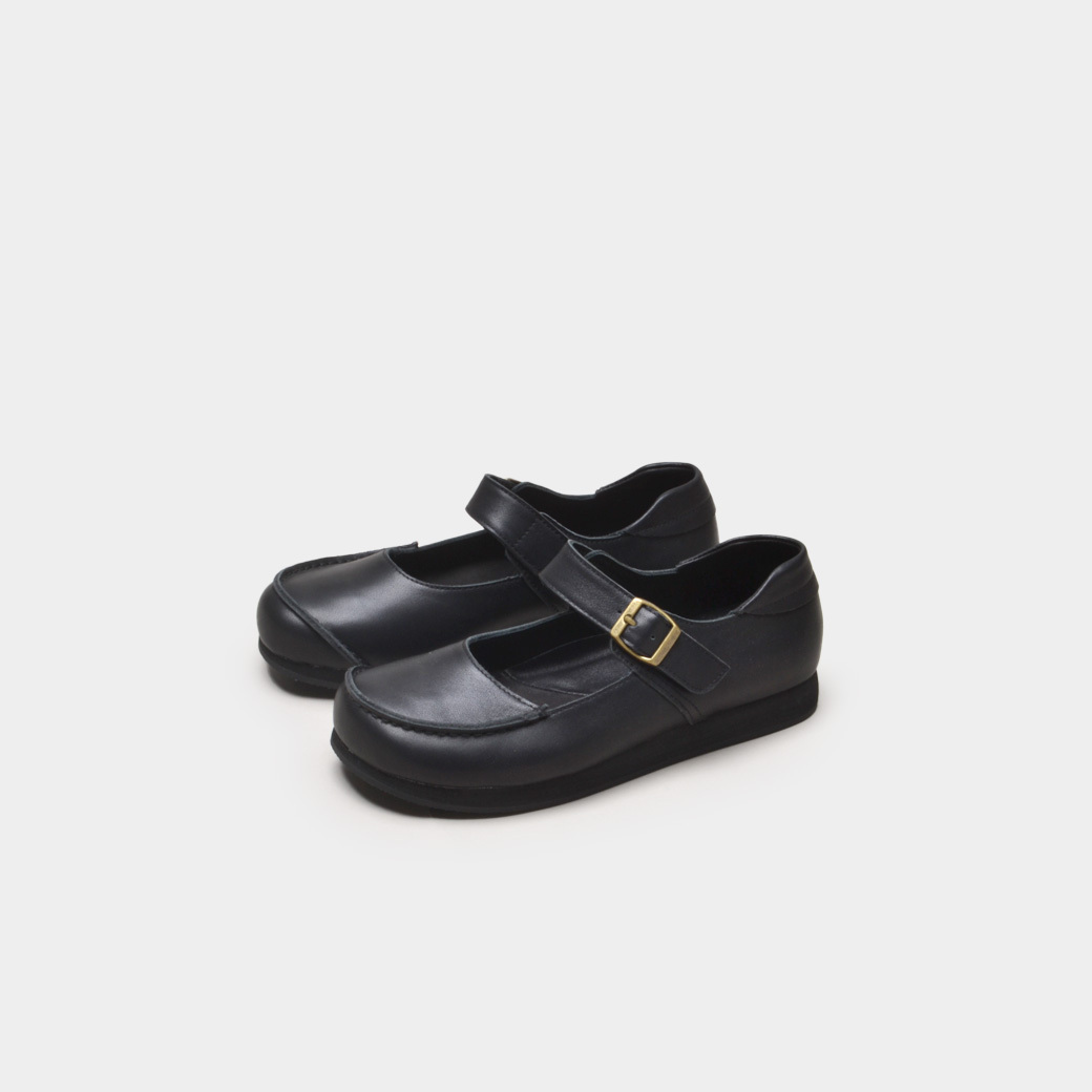 7336 日式 大頭瑪莉珍 手縫鞋  黑