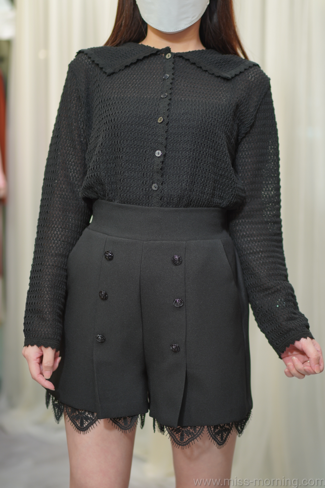 反領小清新上衣(13400)&Lace腳短褲(33626)