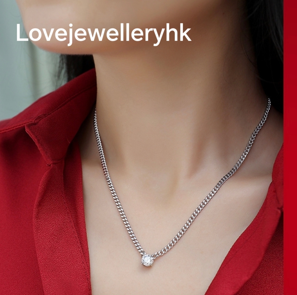 莫桑鑽粗頸鍊    N1C009