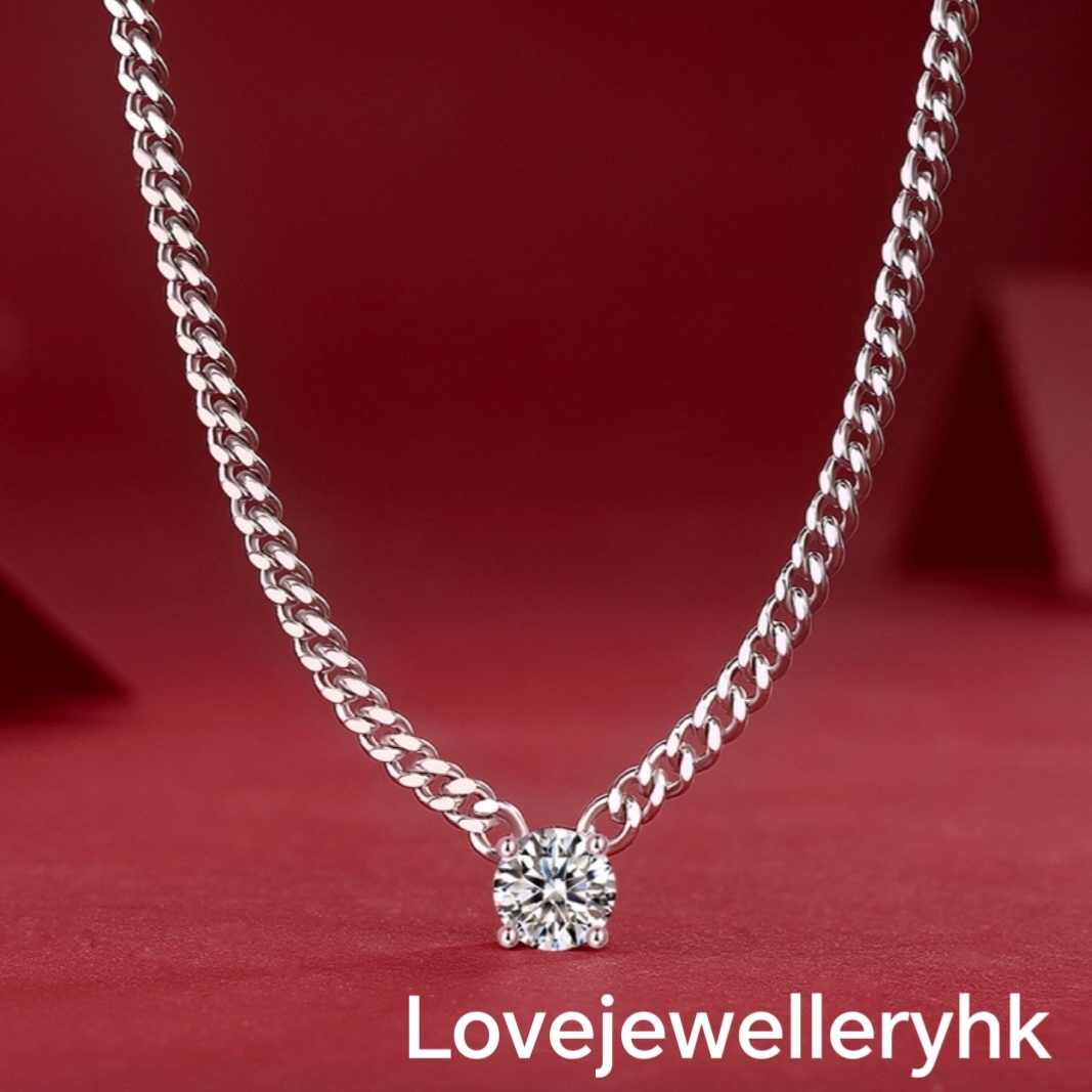 莫桑鑽粗頸鍊    N1C009