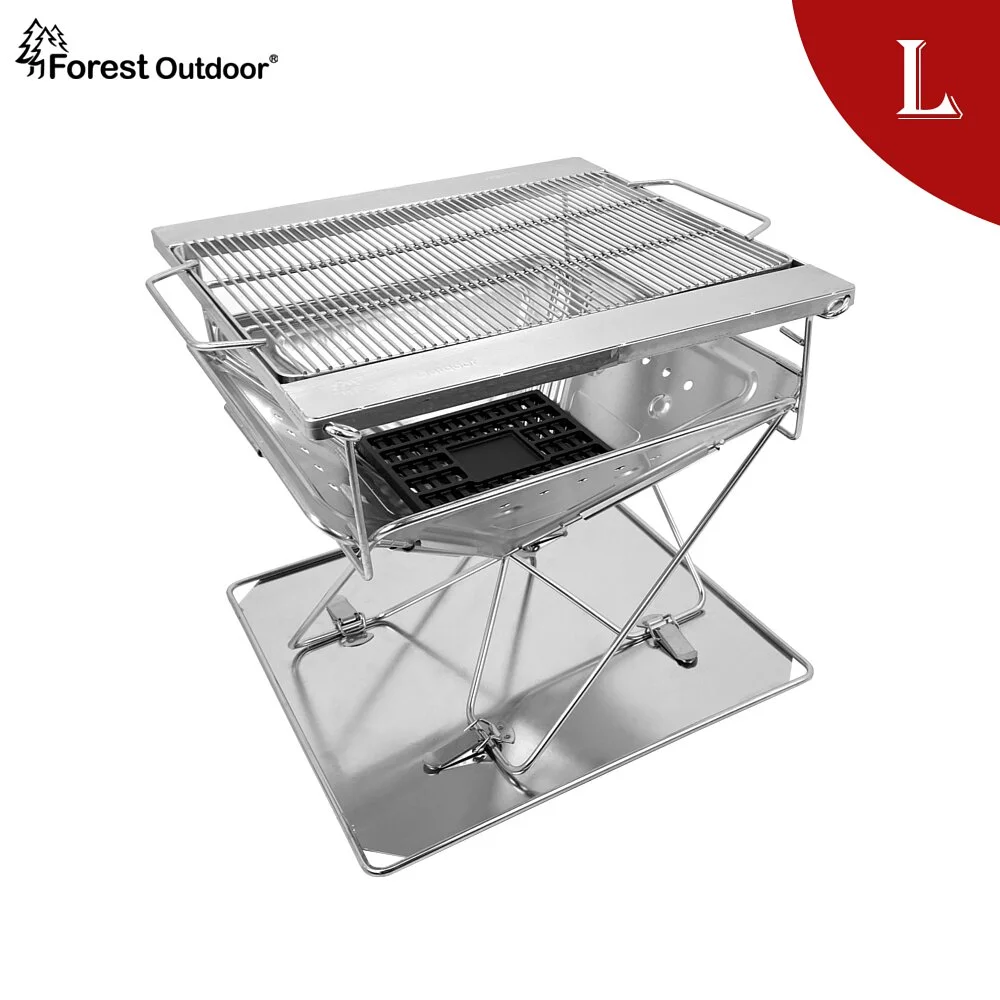 【Forest Outdoor】 日本焚火台L號(含袋+送側翼邊桌)