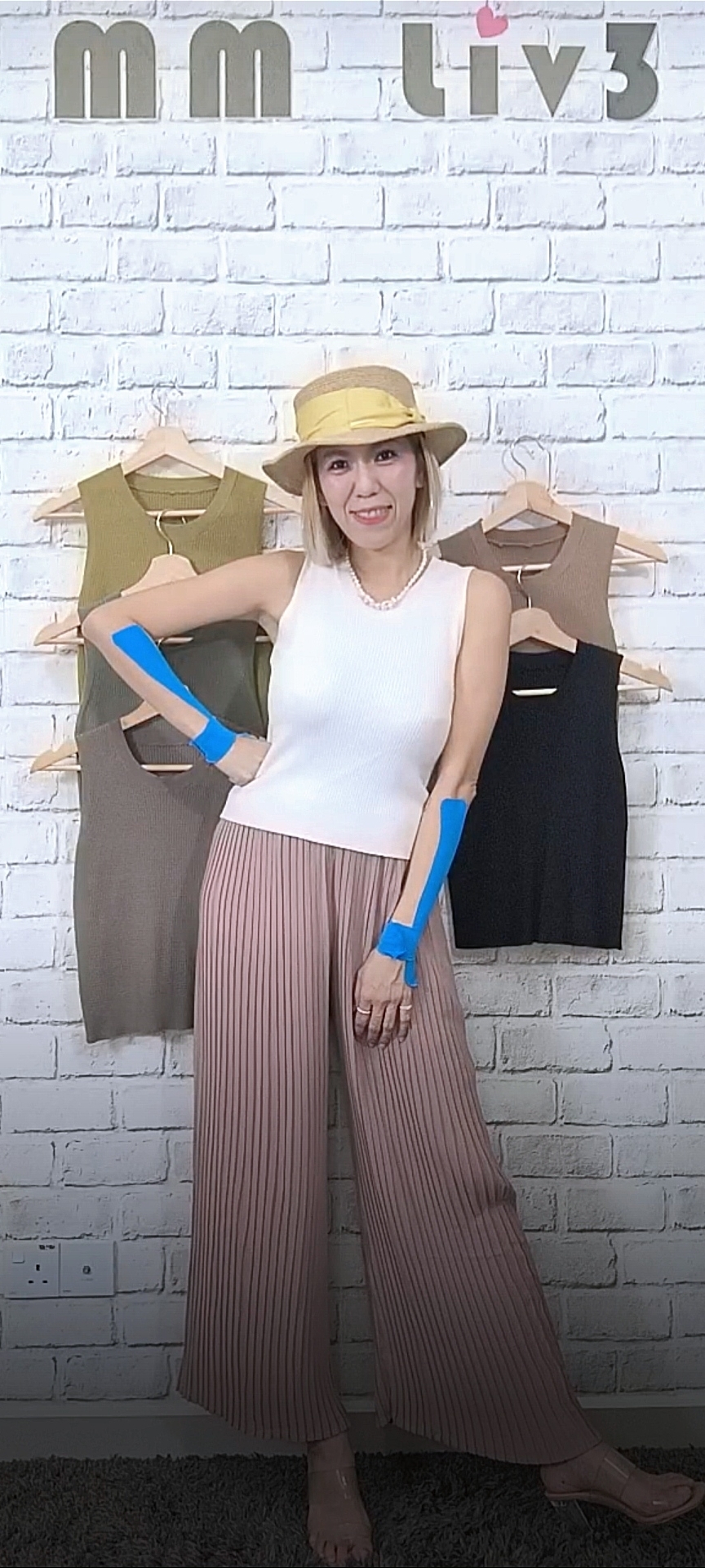 #️⃣2334 RM49 ▶️素面條紋內搭背心 👉B:∞cm👈