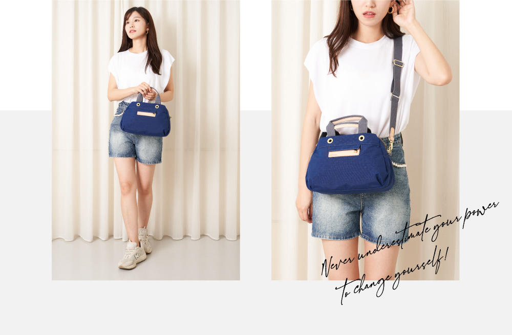 satana Soldier 暖洋洋手提斜背包 海軍藍色 SOS2240-225 實背情境照