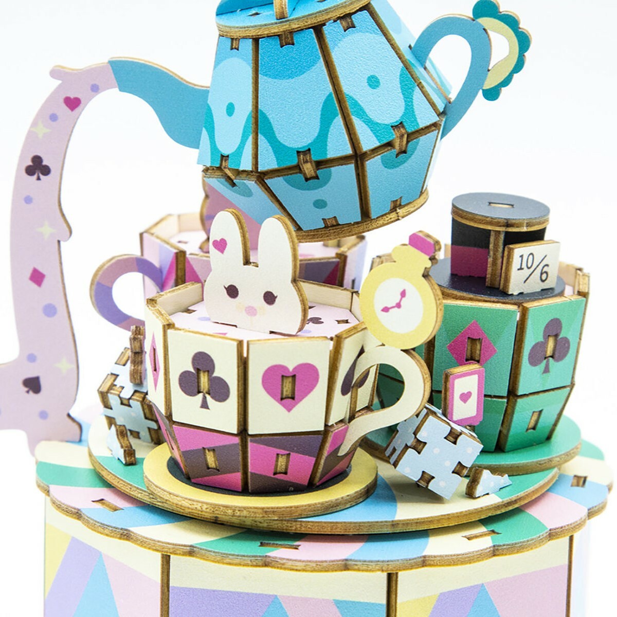 Jigzle Plywood Musical Box Playground-Rotating Coffee Cup