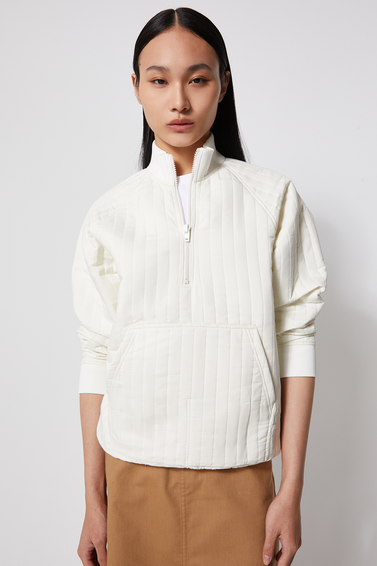 LINER 半開襟上衣 UNISEX（香草白）