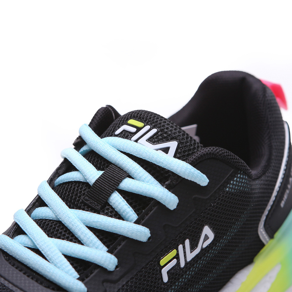 【下殺↘$990】FILA 慢跑鞋  輕量 彈性 運動鞋 女 黑粉藍 5J904X021