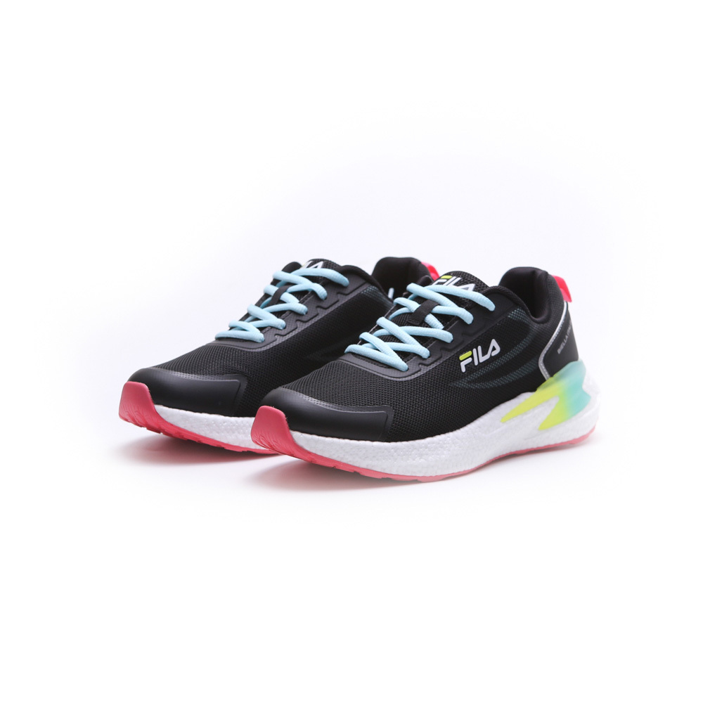 【下殺↘$990】FILA 慢跑鞋  輕量 彈性 運動鞋 女 黑粉藍 5J904X021