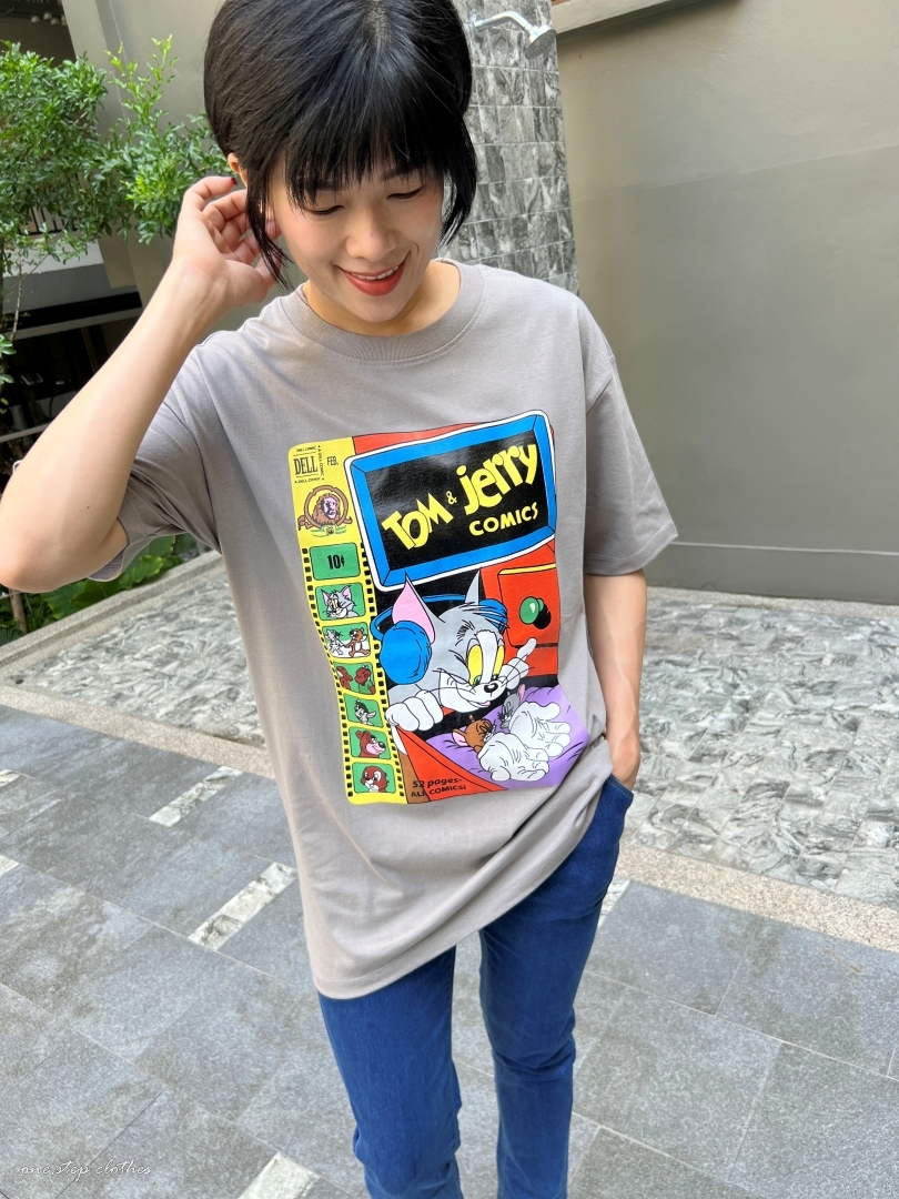 泰國TOM&JERRY漫畫俏皮T (灰)