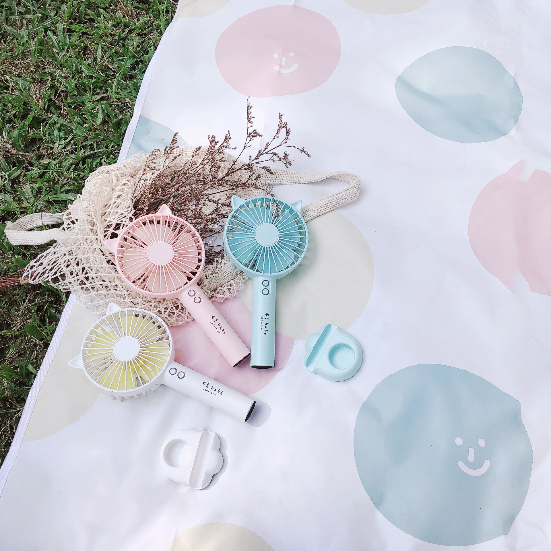 品牌貓耳兩用LED三段式風扇