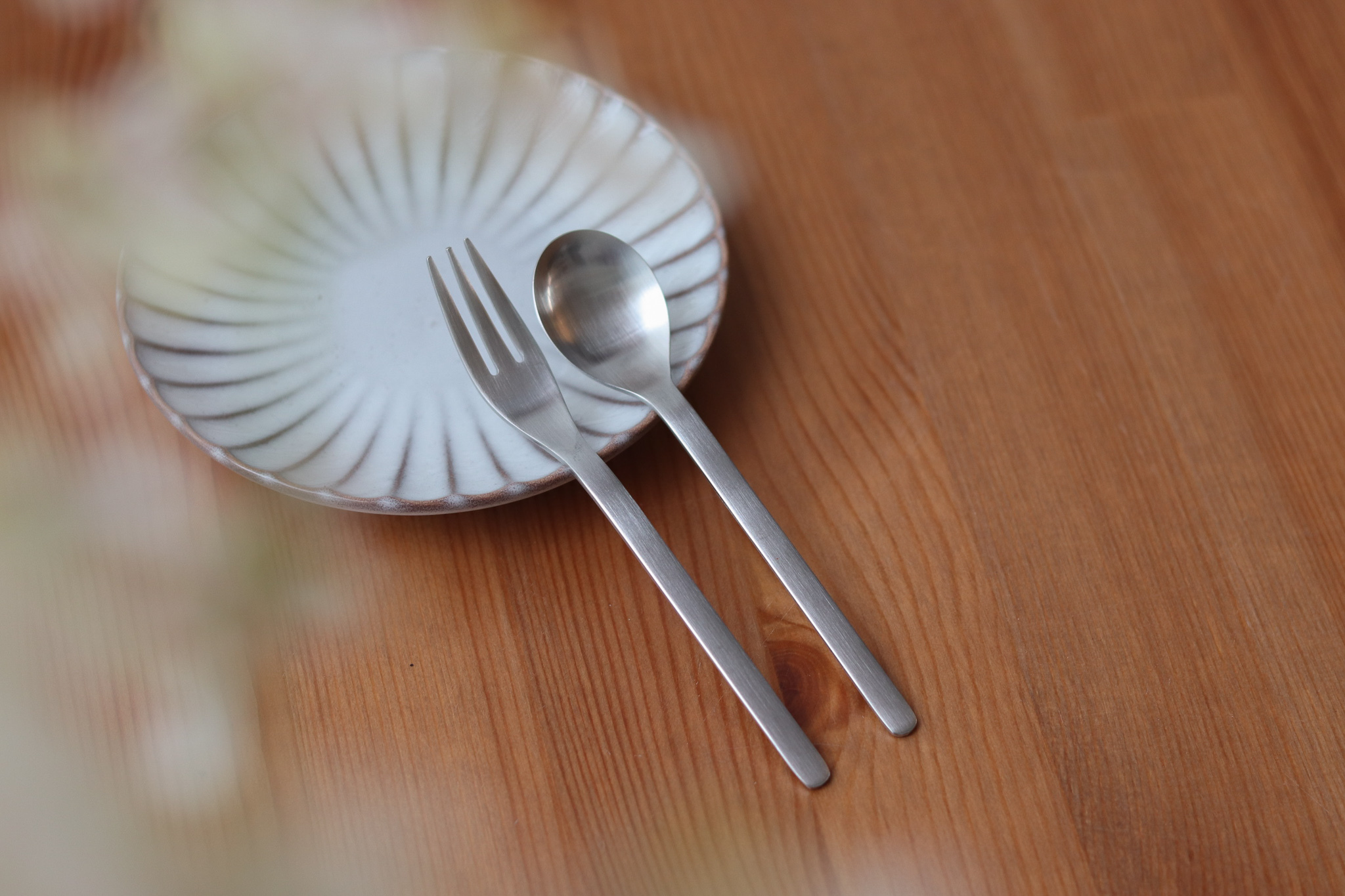 日本 In-Flight Food cutlery 不鏽鋼 甜點叉匙