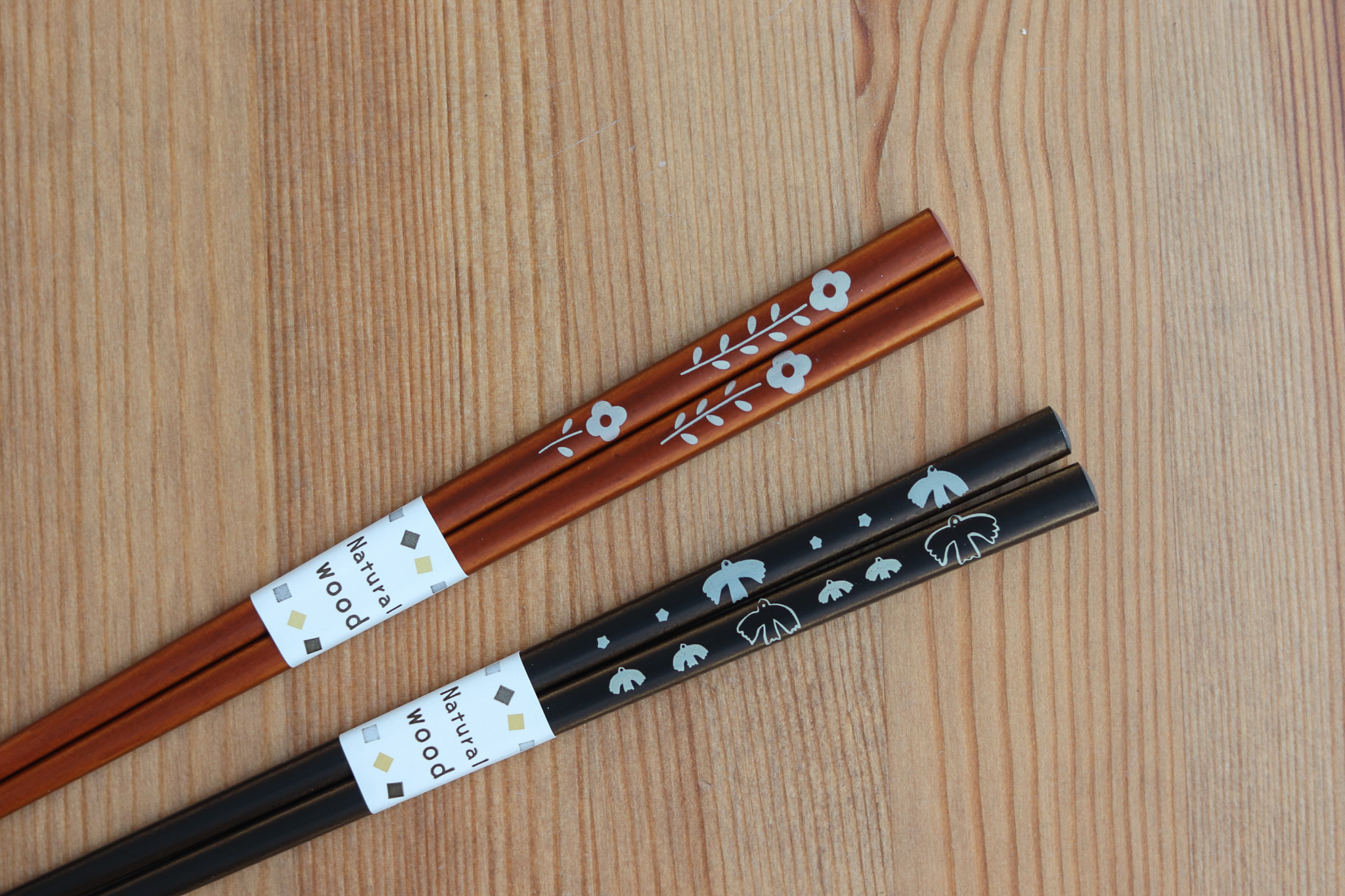 日本 Natural 印花 木筷