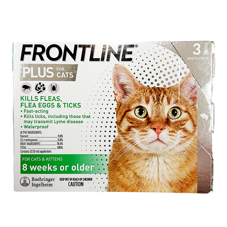 (原裝代理行貨) Frontline Plus Cat - 貓用殺蚤除牛蜱藥水 1盒3支