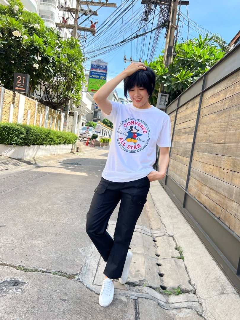 泰國米奇converse圓弧造型T (白)