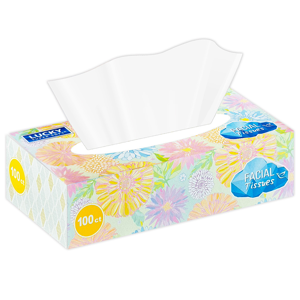 【Lucky Super Soft】超柔軟盒裝面紙100抽/盒