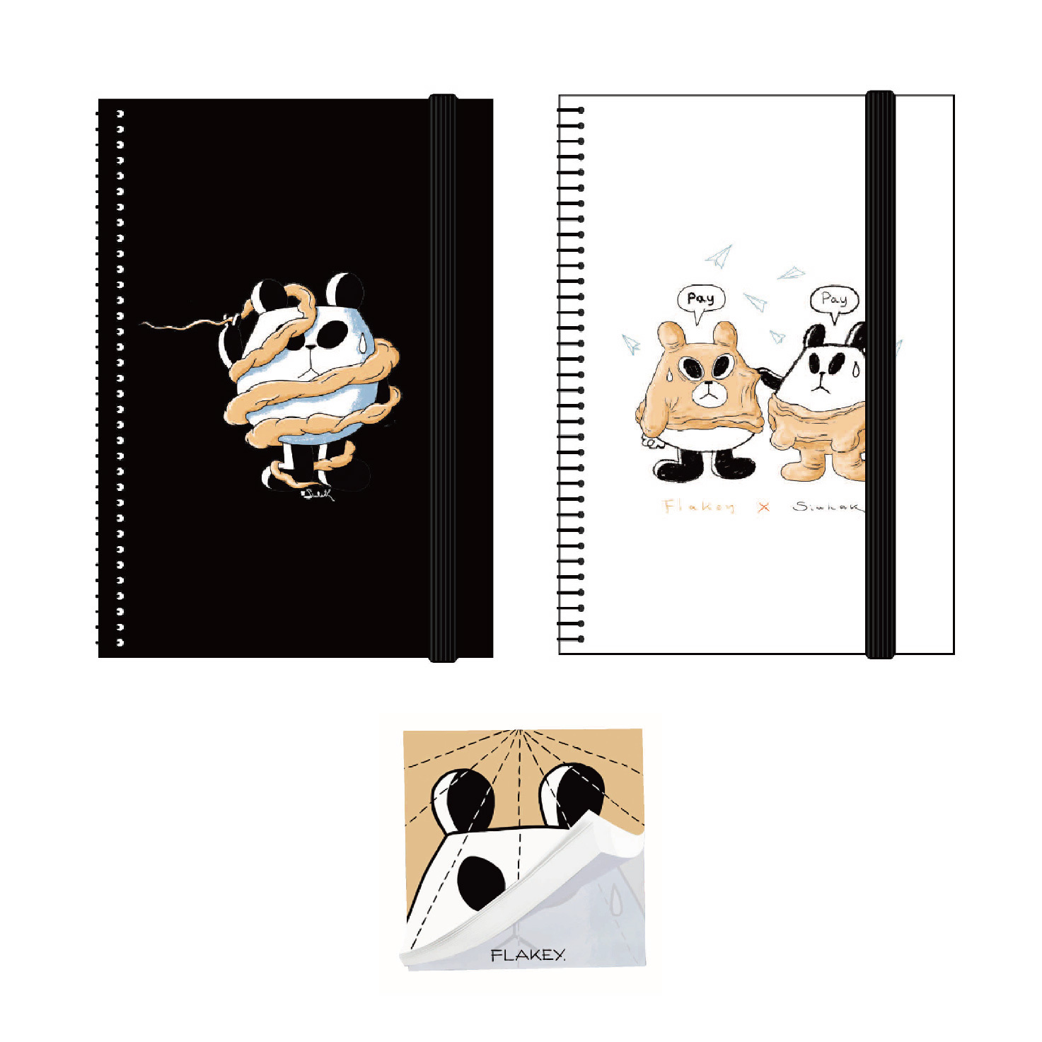 「又係記事簿冇事記乜好」硬皮肥Note Book套裝(肥嘢大乸晒+皮皮有古怪) +「冇人用memo買咗正傻佬」寫唔到Memo Pad(肥嘢款)