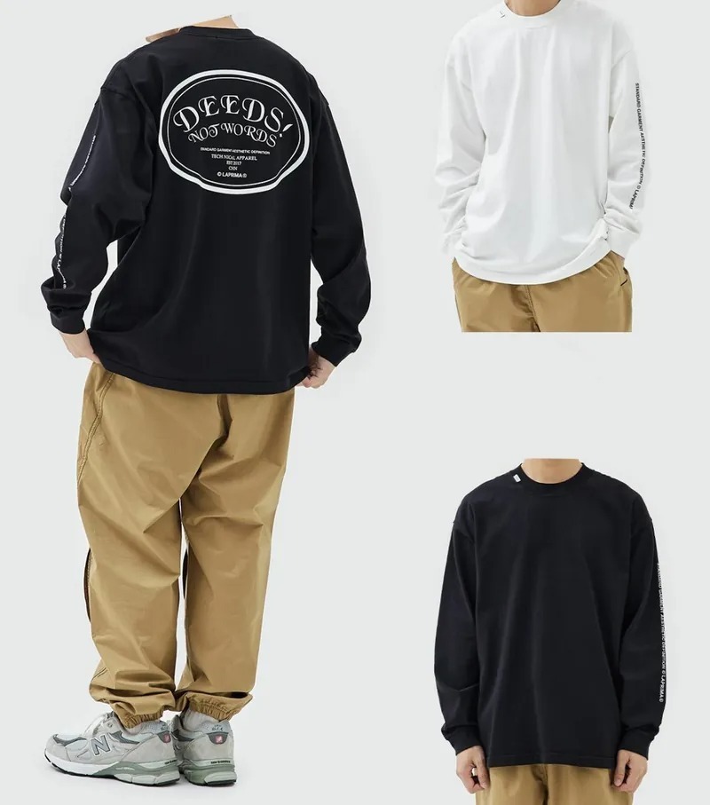 LAPRIMA 圓領印花logo長袖衛衣