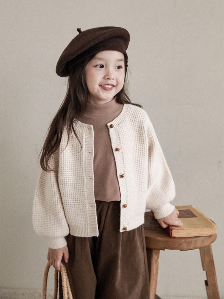 四色復古針織外套