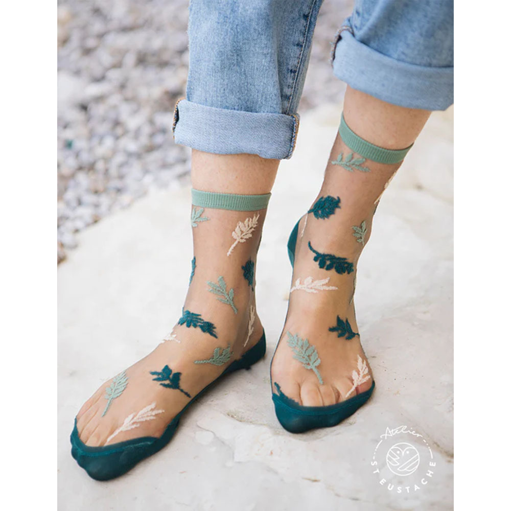 法國Atelier St Eustache 阿爾卑斯山透明襪(綠)