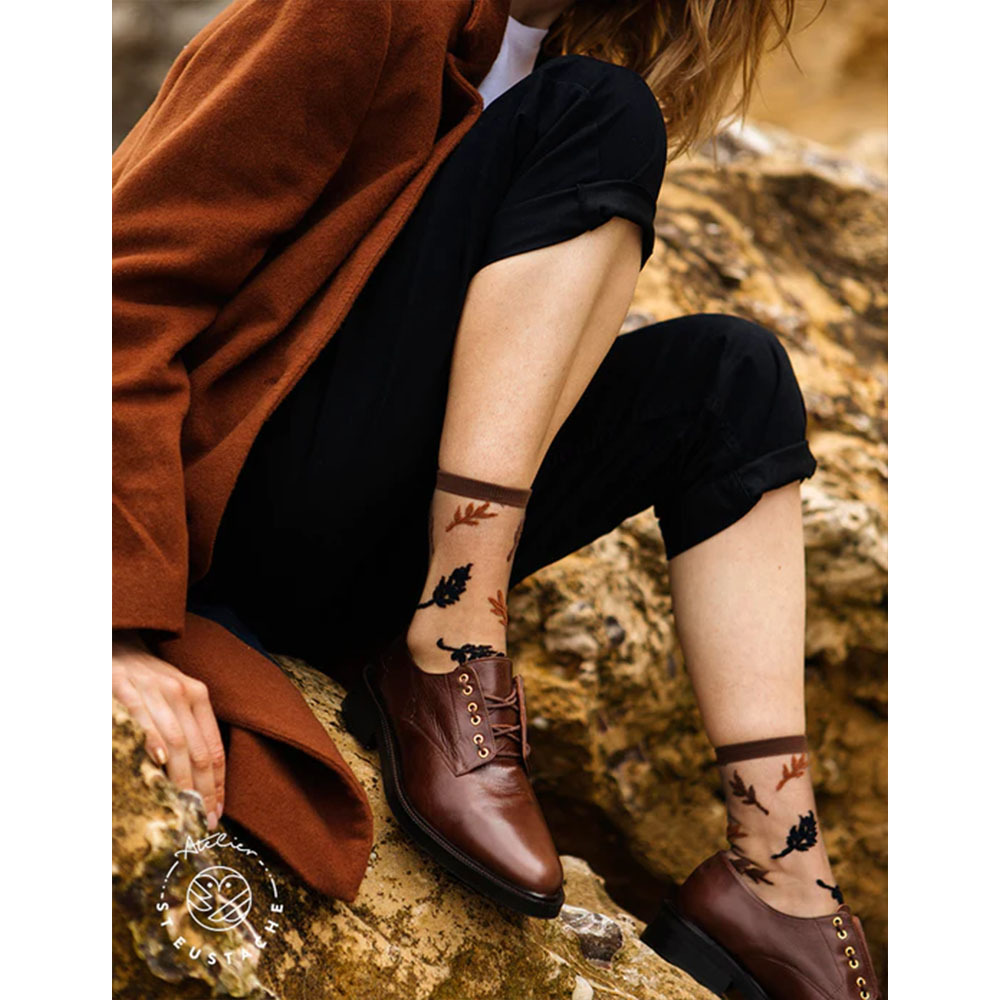 法國Atelier St Eustache 阿爾卑斯山透明襪(棕)