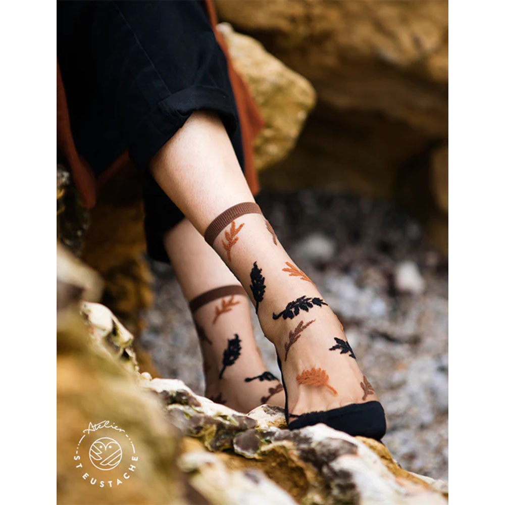 法國Atelier St Eustache 阿爾卑斯山透明襪(棕)