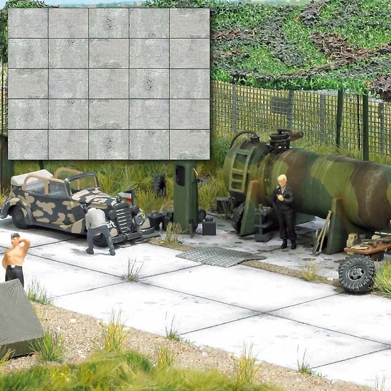 Busch 7412 HO規 Concrete Slabs 水泥地板.2入