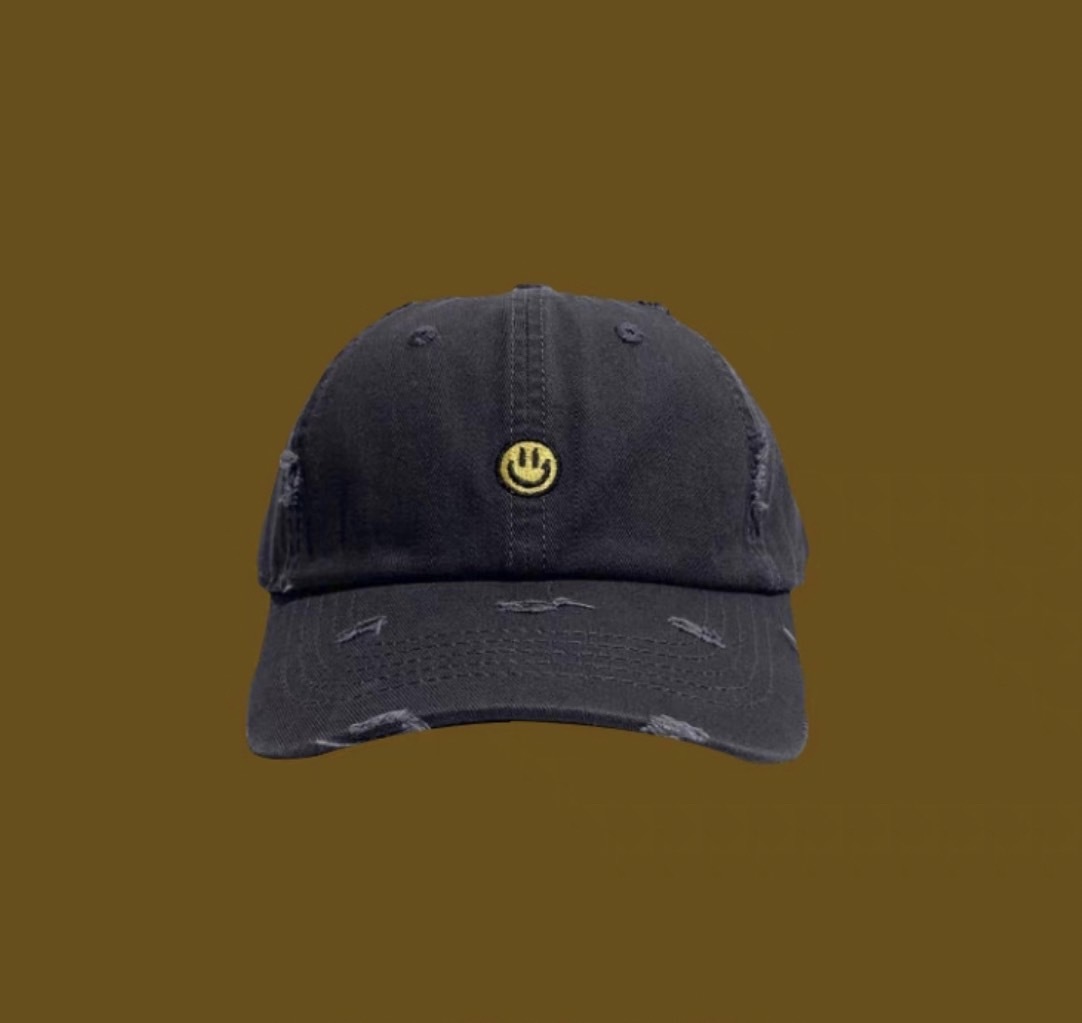 復古刷破微笑老帽/四色