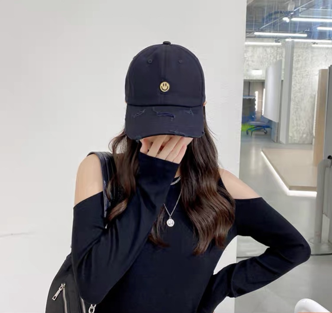 復古刷破微笑老帽/四色